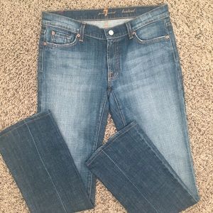 7 FOR ALL MANKIND Bootcut Jeans 31, Medium Wash